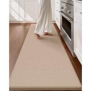 Color&Geometry Wide Kitchen Floor Mat 24x59 Anti Fatigue Easy Clean, Beige, 59"L x 24"W x 0.4"Th