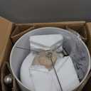 24.5" Ceramic Table Lamp for Living Room with Pre-Attached Shade
