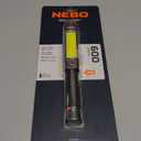 NEBO Big Larry 3 Work Light | Alkaline Batteries Included, 600 Lumens, 7 Light Modes, Magnetic COB Task Lamp & LED Flashlight, Steel Pocket Clip, Hands-Free Use, Water Resistant