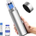 48H Insulin Pens Cooler Travel Case TSA Approved Diabetic Medicine Travel Cooler, Portable Insulin Medical Cooler - Silvery