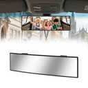 HmmtyRack Rear View Mirror, Chrome Anti-glare Panoramic Rear Mirrors Universal 10 Inch Convex Car Interior Clip on Extra Big Wide Angle Rearview Mirror Extender to Reduce Blind Spot for Car SUV