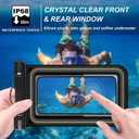 2 x Waterproof Phone Pouch 7.2'', IPX8 Floating Underwater Cellphone Dry Bag Case Holder for iPhone 15 14 13 12 11 Pro Max XS Plus X Samsung, Phone Protector for Vacation Beach Swimming Surfing Skiing
