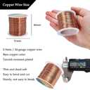 328 Feet Tarnish Resistant Copper Wires 24 Gauge/0.5mm Jewelry Craft Wires Beading Wire for Jewelry Making, Wire Wrapping and Crafting(Copper)