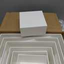 White Acrylic Buffet Risers 8 Pcs, Food Display Stands for Buffet Table Party Catering Dessert Jewelry Collectibles, Acrylic Cube Nesting Boxes with Hollow Bottoms 8 Sizes (10"-9"-8"-7"-6"-5"-4"-3")