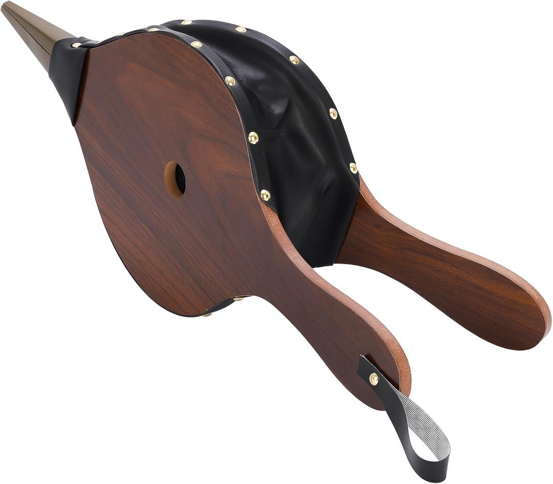 Gtongoko Fireplace Bellows 19" x 7.5" Large Fire Bellow for Indoor Outdoor Camping BBQ Wood Air Blower Hand Bellow Pump Pit Barbeque Fire Tools Accessories with Hanging Strap, Brown