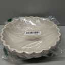 L'ARL GMVOI Large Decorative Bowl - Modern Handicraft Bowls for Home Decor - Fruit Bowl for Kitchen Counter - Key Bowl for Entryway Table - Ruffle Centerpiece Bowl Decor,Artificial Stone Beige
