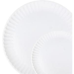 Paper Plates, 9 Inch, Case of 1200 (12 packs x 100)