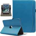Universal 7 8 Inch Android Tablet Case, Dluggs PU Leather 360 Degree Rotating Multi-Angle Viewing Stand Case Cover for 7.0 8.0 and All 7.0-8.5 Inch Tablet, Blue