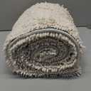 Smiry Luxury Chenille Bathroom Rugs 30x20, Extra Soft and Absorbent Shaggy Bath Mat, Machine Washable, Non-Slip Plush Carpet Runner for Tub, Shower, and Floor, Home Decor Accessories, Ivory