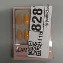 Glamnetic Press On Nails - Sunny Shores | Short Almond Orange Fake Nails with 3D Starfish, Salon Quality Summer Nails | 15 Sizes - 30 Nail Kit with Glue