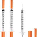 2 x 20 Pack 1/2 ml 29G 0.5 inch(12.7mm) Sample Dispensing Syringe Tool for Industrial research, Science Lab, Household Measuring Supplies