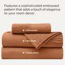 Bedsure Queen Sheet Set - 4 Pieces Soft Queen Size Sheets - Breathable & Cooling - Hotel Luxury - Easy Care Polyester Microfiber Bedding for Kids, Women, Men, Terracotta