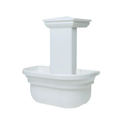 Fence Post Planter - Elegant White Plant Hanger for PVC Fences, Hanging Planters for Outdoor Plants - 4Pack