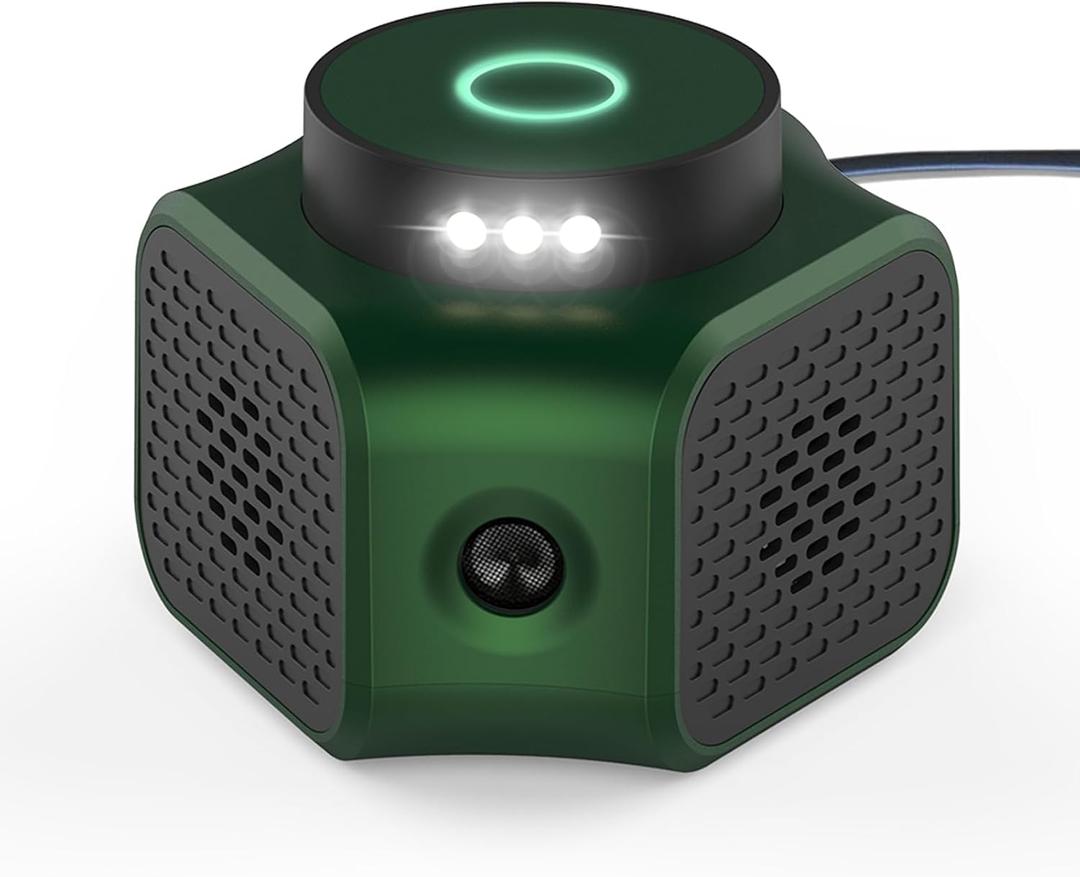 Ultrasonic Mouse Repellent Plug-in – Indoor Rodent Deterrent with 3 Modes & LED Strobe Lights, Mice Rat Squirrel Control for Attic, Garage, Basement (Green)