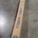 California Umbrella 9' Round Aluminum Market Umbrella, Crank Lift, Collar Tilt, White Pole, Navy Blue Olefin