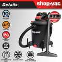 Shop-Vac 5761011 10 Gallon 4.5 Peak HP Wet/Dry Vacuum with Blower Function