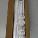 2 Pack Adjustable Tension Curtain Rods 32 to 64 Inches, Stainless Steel Shower Curtain Rods Spring Tension, No Drilling 7/8" Tension Rods for Window, Bathroom, Doorway, Room Divider, White