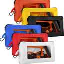 Aliceset 6 Pcs Small Tool Pouch 1680D Oxford Zipper Bags with Clear Window Multipurpose Zipper Pouch Heavy Duty Waterproof Utility Bag for Tool Organization and Storage (Multicolor)