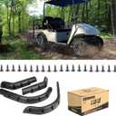 10L0L Front Rear Fender Flares for EZGO TXT 1996-2013 Golf Cart with Factory Body Kit (Not Fit Modified Golf Carts), Includes Stainless Steel Mounting Screws, Pack of 4