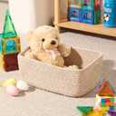 MiniArk Small Storage Baskets for Organizing | Closet Organizer Bins | Shelf Toy Basket | Woven Rope Baskets | Cube Decorative Box | Shallow Basket | 13x8.5x5.1 | 3 Packs Mixed Brown