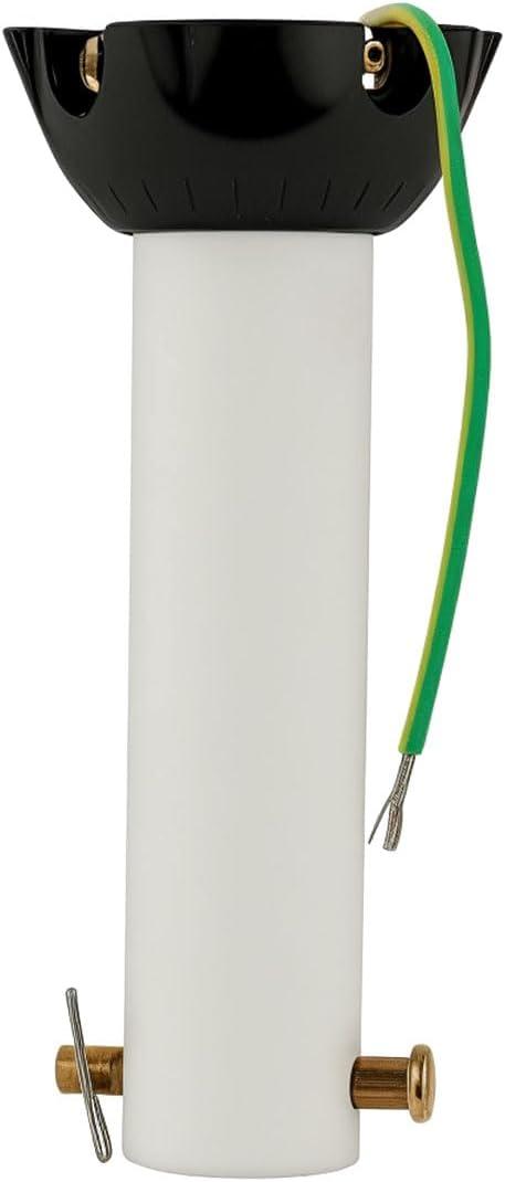 Ceiling Fan Extension Rod,Ceiling Fan Downrod with Ball Head,Downrod Extension for Fan,1 inch Outside Diameter, Boom Suitable for a Wide Range of (white, 18inch)