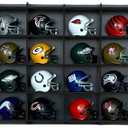 32 / 6 Color Mini Helmet Display Case,Mini Football Helmets,Football Helmet Display Case,Wall Mount (Black)