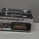 Elite Gourmet ETO236 Personal Compact 2 Slice Countertop Toaster Oven with 15 Minute Timer & Adjustable Temperature, Bake, Broil, & Toast, Black