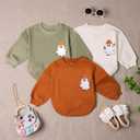 3Pcs One Spooky Dude Romper, First Halloween Baby Romper, Baby Boo Boys Outfits (0 -3 Months, Muticolor)