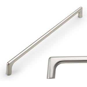 Amerdeco 10 Pack Brushed Satin Nickel Cabinet Pulls 10 Inch(256MM) Hole Centers Kitchen Cabinet Handles Hardware Kitchen Handles for Cabinets Cupboard Handles Drawer Pulls ZH0041