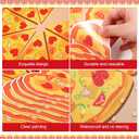 Epakh 44 Pcs Valentine's Day Bulletin Board Pizza Theme Classroom Decoration Valentine's Day Pizza Paper Cutouts Heart Wall Decor for Birthday Wedding Anniversary Party Decor