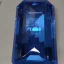 Syhood 9.5 Inch Jumbo Jewel Ornament Large Jewel Ornaments for Christmas Tree Acrylic Glitter Christmas Gem Hanging Decorations for Xmas Wedding Holiday Party Decor(Dark Blue, Rectangle)