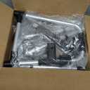 Loyoda Folding Walker with 2 Skis and 5" Wheels, Lightweight Walkers for Seniors and Adults, Supports Up to 350 Pounds, Adjustable Height, Compact Standard Walker, Black