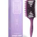 SWEET VIEW Curly Defining Brush, Tangle-Free Defined Curls, EdgeLift, Volume, Enhancing Waves, Set of 4, Color (Purple, Pink, White)