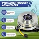 Electric PTO Clutch for John Deere Warner AM123123 5215-34 Compatible with 180 185 LX172 LX173 LX176 LX178 LX186 LX188 PC2317 GS25 GS30 GS45 GS75