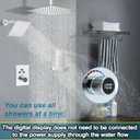 Shower System 12 Inches Rainfall Shower System Shower Head System for Bathroom 3 function shower system set Shower Faucet Rough-in Valve