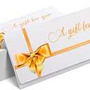 Clabby 50 Pieces Christmas Currency Envelopes Letter Bow Envelopes Mail Card Holder for Graduation Company Birthday Wedding Party(Yellow)