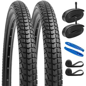 YUNSCM 2-PCS 29" Bike Tires 29x1.95/50-622 and 29" Heavy Duty Bike Tubes with 2 Rim Strips Compatible with 29 x 1.9 29 x 1.95 29 x 2.0 Bike Bicycle Tires and Tubes (Y-920)