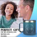 Coffee mugs gift for men, Birthday gifts for men, thoughtful men's gift coffee mug, birthday gifts for husband or father or teen, personalized father's day gift, 14 oz blue coffee mug