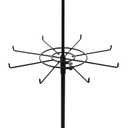 Dual Adjustable (Total Height & Tier Heighs) CounterTop Spinner Display Stand, Heavy Duty 2-Tiers, Black