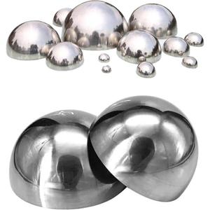 6pcs Hollow Hemisphere Ball Gazing Ball Half for Outdoor Decoration Shopping Mall Decor Wall Decorated (Silver)