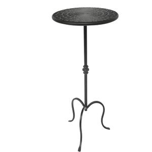 Metal Round Side Table, Modern Accent Small Drink Table, Coffee Martini Table for Small Spaces, Living Room, Bedroom, Corners
