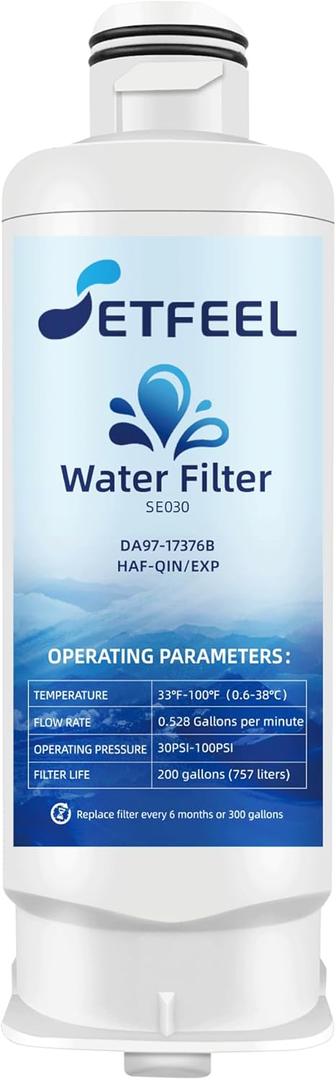SETFEEL DA97-17376B Water Filter Replacement for Samsung Rs27t5200sr Haf-qin/exp Haf-qin Da97-08006c Hafqin Rf28t5001sr Rf27t5201sr Rs22t5201sr Rf29a9671sr Rf27t5241sr Rf27t5201sg, 1 Pack