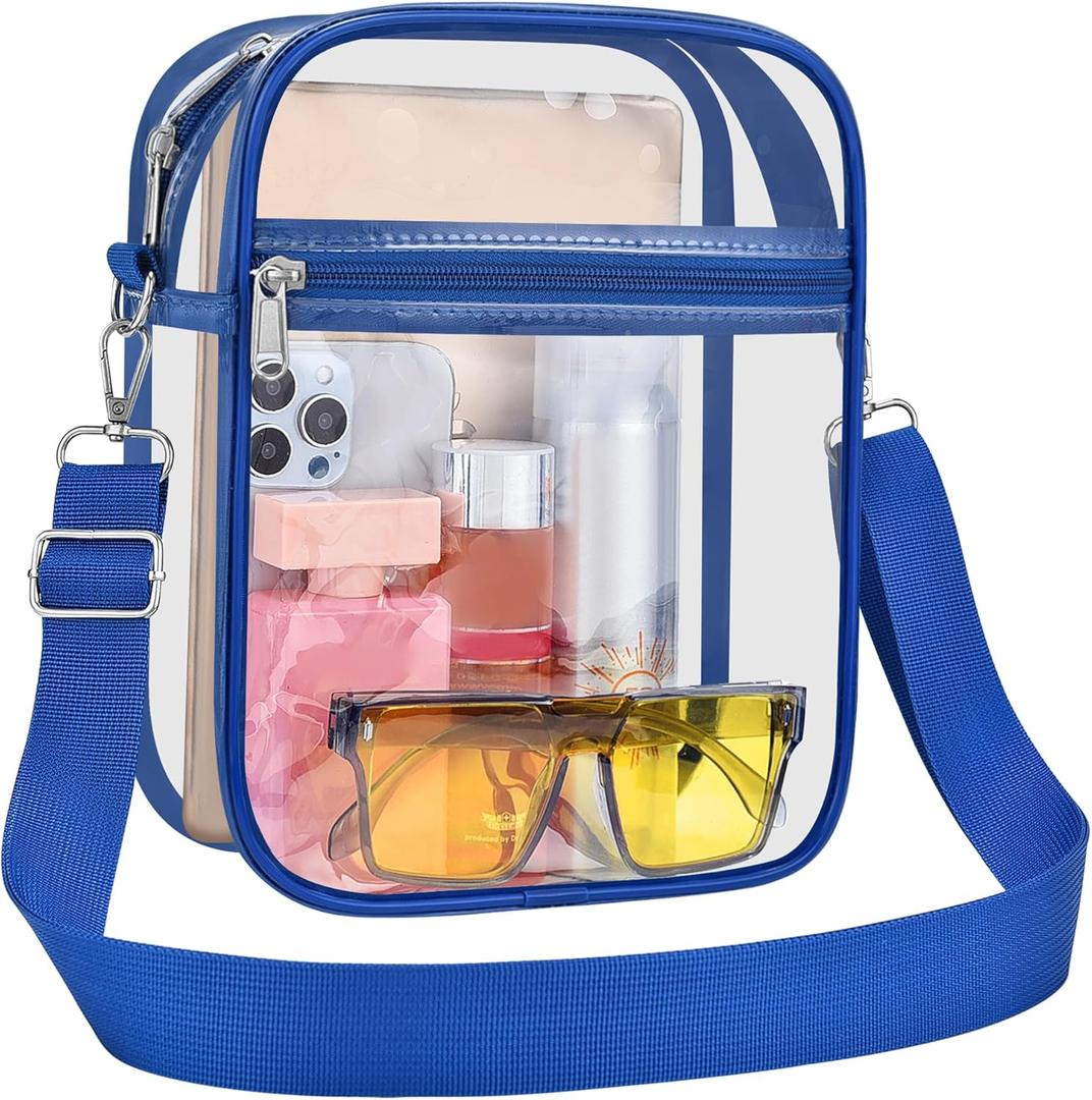 USPECLARE Clear Purse Stadium Transparent Messenger Bag Stadium Approved for Men and Women Clear CrossBody Bag