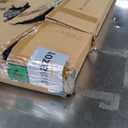 14 Inch Platform Built-in Headboard Sturdy Metal Frame Canopy Bed Frame with Four Posters, Black Queen Size