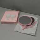 XPXKJ Pink Vintage Vanity Mirror Shabby Chic Decor | 360 Rotating Double-Sided Table Makeup Mirror with Stand Bedroom Decoration Perfect for Tabletop, Desk, Or Makeup Station