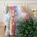 Glow in The Dark Unicorn Blanket for Kids – 280GSM Thick Flannel, Super Soft Cozy Fleece Throw, Cute Birthday Gift for Girls & Boys, Magical Glowing Blanket for Bed, Couch & Travel