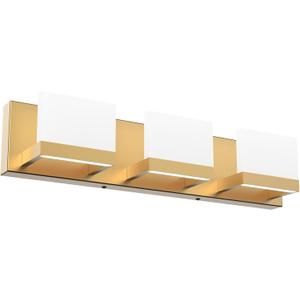 Tipace Gold Bathroom Vanity Light Fixtures Modern LED 3 Lights Vanity Light for Bathroom Up and Down Wall Light Fixtures 6000K (Gold-Non Dimmable)