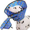 Avont Dog Cone Alternative, Adjustable Soft Comfy Foldable E Cones for Medium Large Dogs After Surgery, Escape-Proof Elizabethan Collar for Surgical Wound Recovery Stop Licking -Duck(M)