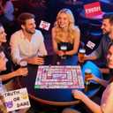 Drinking Board Game, Drink Up Board Game, Fun for Girls' Night Out, Party Drinking, and Bachelorette Parties 2-8 Players, Age 21+, Interactive Drinking Games (Purple)