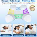 Side Sleeper Pillow with Arm Hole, Shoulder Relief System, Arm Pillow for Neck and Shoulder Pain, Premium Memory Foam, Suitable for Side, Back and Stomach Sleepers - Grey, 7.1in Height